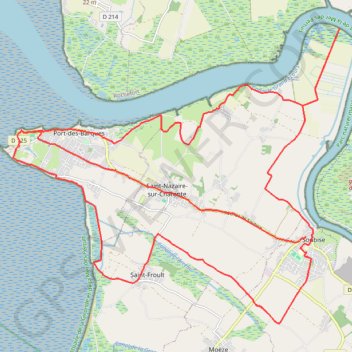Trace GPS Parcours cyclable 13 : "De la Charente à l’Atlantique" - 28 km, itinéraire, parcours