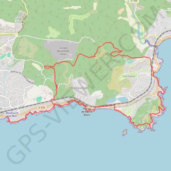 Trace GPS Esterel-Boulouris-Dramont, itinéraire, parcours