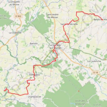 Trace GPS Chemin de Saint Michel (voie de Paris) etape 11, itinéraire, parcours