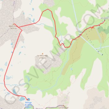 Trace GPS Refuge du Mont Thabor par le vallon des Sarrasins, itinéraire, parcours