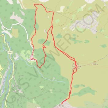 Trace GPS Rando-Puy de tourette-Pic des courmettes, itinéraire, parcours