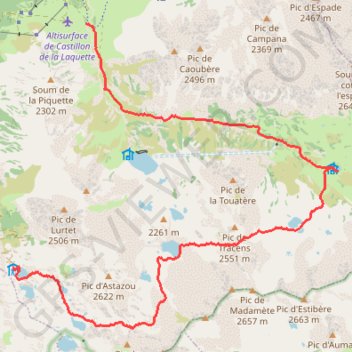 Trace GPS Du refuge de la Glère à Aygues Cluses, itinéraire, parcours