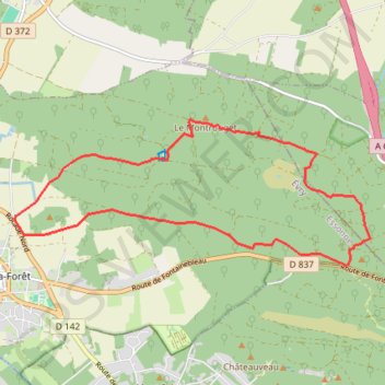 Trace GPS Milly-la-Forêt - Bois Coquibus, itinéraire, parcours