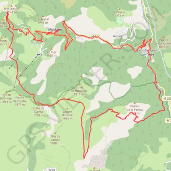Trace GPS Lauvet d'Ilonse, itinéraire, parcours