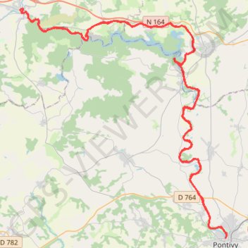 Trace GPS Gouarec - Pontivy au départ de Mur de Bretagne, itinéraire, parcours