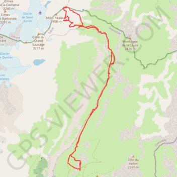 Trace GPS Cime de la Valette, itinéraire, parcours