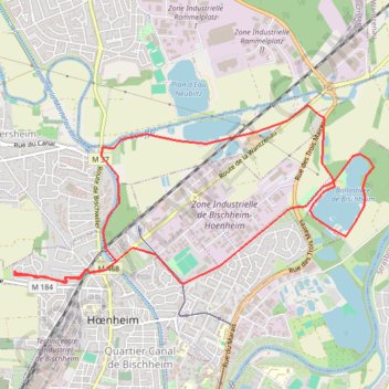 Trace GPS Parcours Hoenheim, itinéraire, parcours