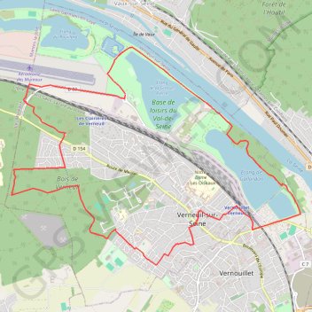 Trace GPS Verneuil sur Seine, itinéraire, parcours