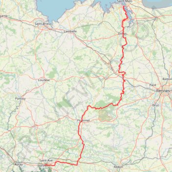 Trace GPS Manche - Océan Dinard - Vannes, itinéraire, parcours