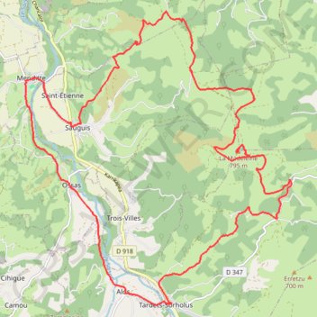 Trace GPS Boucle de la Madeleine, itinéraire, parcours