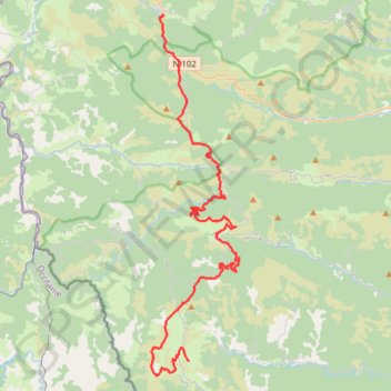 Trace GPS GTA3 Lanarce_ Montselgues, itinéraire, parcours