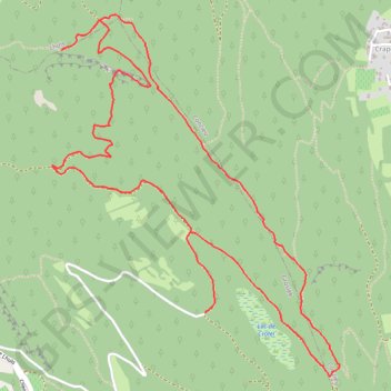 Trace GPS Montagne de Tentanet, itinéraire, parcours