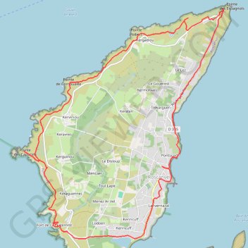 Trace GPS Roscanvel Pte des Espagnols, itinéraire, parcours
