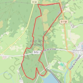 Trace GPS Haut Confluent - La Forêt de la Matte, itinéraire, parcours