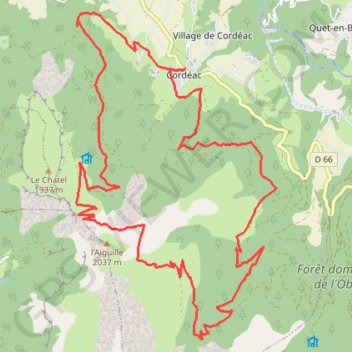 Trace GPS Cordéac (Trièves), itinéraire, parcours