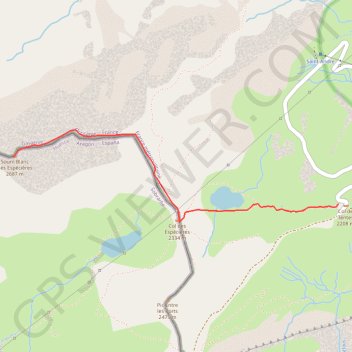 Trace GPS Le Soum Blanc des Especières depuis le col de Tentes, itinéraire, parcours