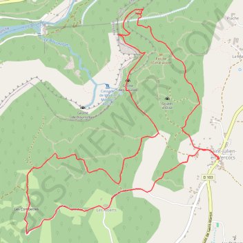Trace GPS Gouffre de Bourmillon, itinéraire, parcours