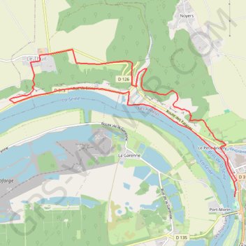 Trace GPS Les Andelys - Le Thuit : entre Seine et montagne, itinéraire, parcours
