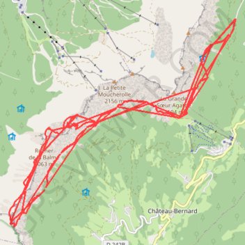 Trace GPS Pas Ernadent, Rochers de la Balme, Pas de la Balme, Prélenfrey, itinéraire, parcours