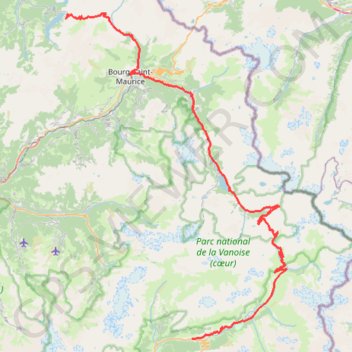 Trace GPS 2 Cormet de Roselend-Val Cenis, itinéraire, parcours
