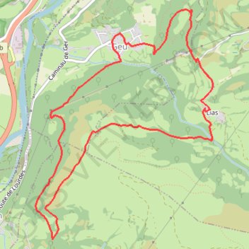 Trace GPS De Geu à Lias, itinéraire, parcours