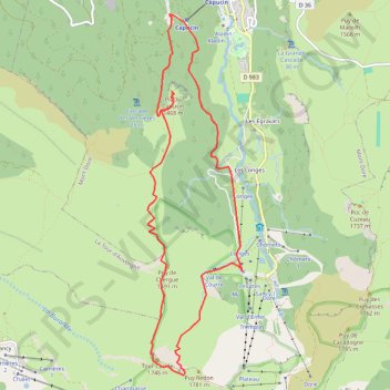 Trace GPS Le Capucin - Les Puys de Cliergue et du Redon - Val de Courre, itinéraire, parcours