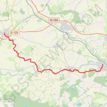 Trace GPS De Montfort vers Saint Méen, itinéraire, parcours