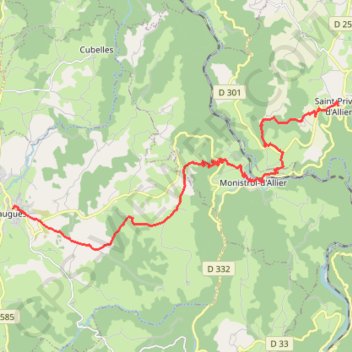 Trace GPS Via Podiensis - Jour 2, itinéraire, parcours