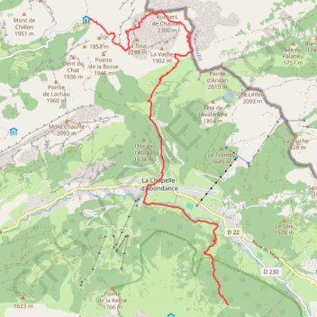 Trace GPS Les Cornettes de Bise - Les 4 Monts du Chablais, itinéraire, parcours