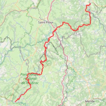 Trace GPS Saint georges d'aurac - Saint Come d'olt, itinéraire, parcours