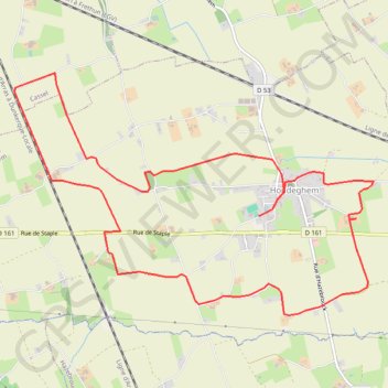 Trace GPS Balade flamande - Hondeghem, itinéraire, parcours