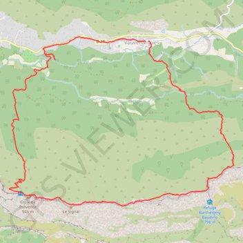Trace GPS Sainte-Victoire, itinéraire, parcours