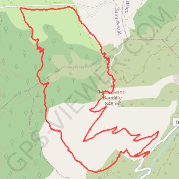 Trace GPS Mont Baudille, itinéraire, parcours