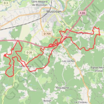 Trace GPS Rando Saint Gery, itinéraire, parcours