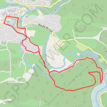 Trace GPS Carcès - Chutes du Caramy, itinéraire, parcours