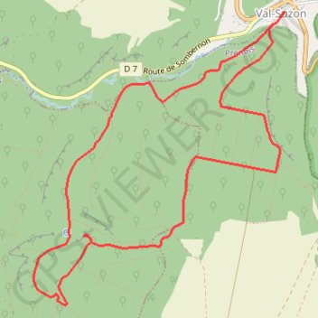 Trace GPS Val Suzon Haut, itinéraire, parcours