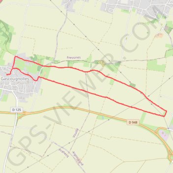 Trace GPS Marche Gascougnolles Mougon, itinéraire, parcours
