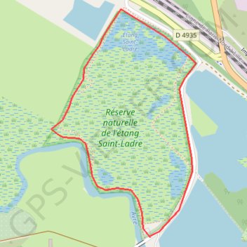 Trace GPS La réserve naturelle de l'étang Saint-Ladre - Boves, itinéraire, parcours