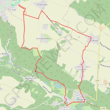 Trace GPS Le Mesnil-Saint-Denis (78), itinéraire, parcours
