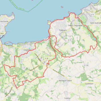Trace GPS Boucle Louannec-Trestel, itinéraire, parcours