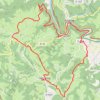 Trace GPS Sébrazac ; Le Causse De Sébrazac Par Estaing Et St Geniès De..., itinéraire, parcours