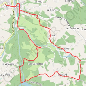 Trace GPS Saint-Geniès, itinéraire, parcours