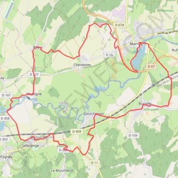 Trace GPS Circuit marnay-source des roches, itinéraire, parcours