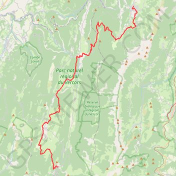 Trace GPS Du Col du Rousset à Villard-de-Lans, itinéraire, parcours