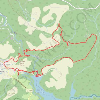 Trace GPS Le lac des Cammazes, itinéraire, parcours