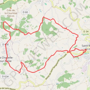 Trace GPS Croisée des Monts du Lyonnais - Saint-Martin en Haut, itinéraire, parcours