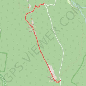 Trace GPS Sugarloaf Peak - South Jawbone Peak, itinéraire, parcours