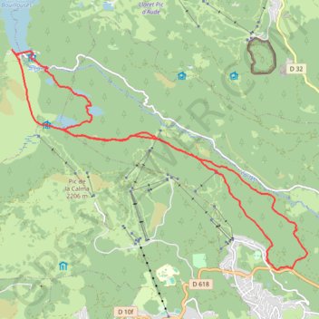 Trace GPS Montée sur le lac de bouillouses, itinéraire, parcours