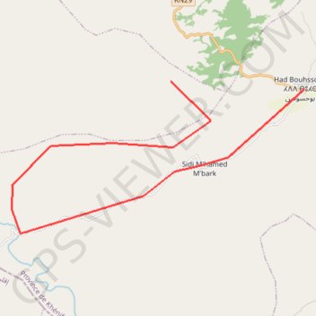 Trace GPS D. Vallée de l’oued Grou, itinéraire, parcours