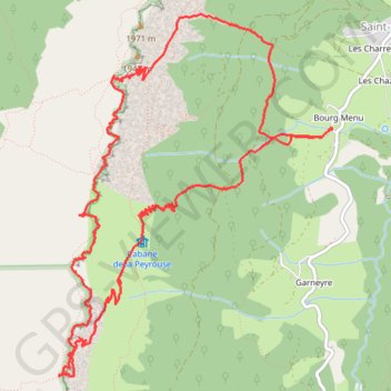 Trace GPS Rochers de la Peyrouse en boucle par les pas de Serre Brion et Morta (Vercors), itinéraire, parcours